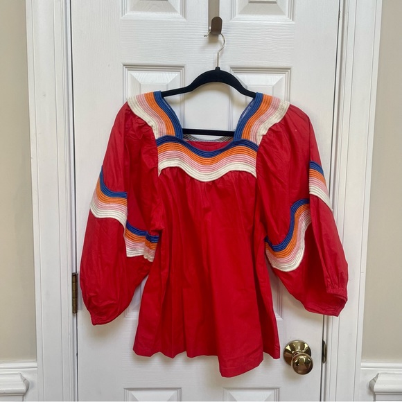 CLC Corey Lynn Calter Patti Square Neck Top Red Women’s Size XS NEW WITH TAGS - Picture 4 of 5